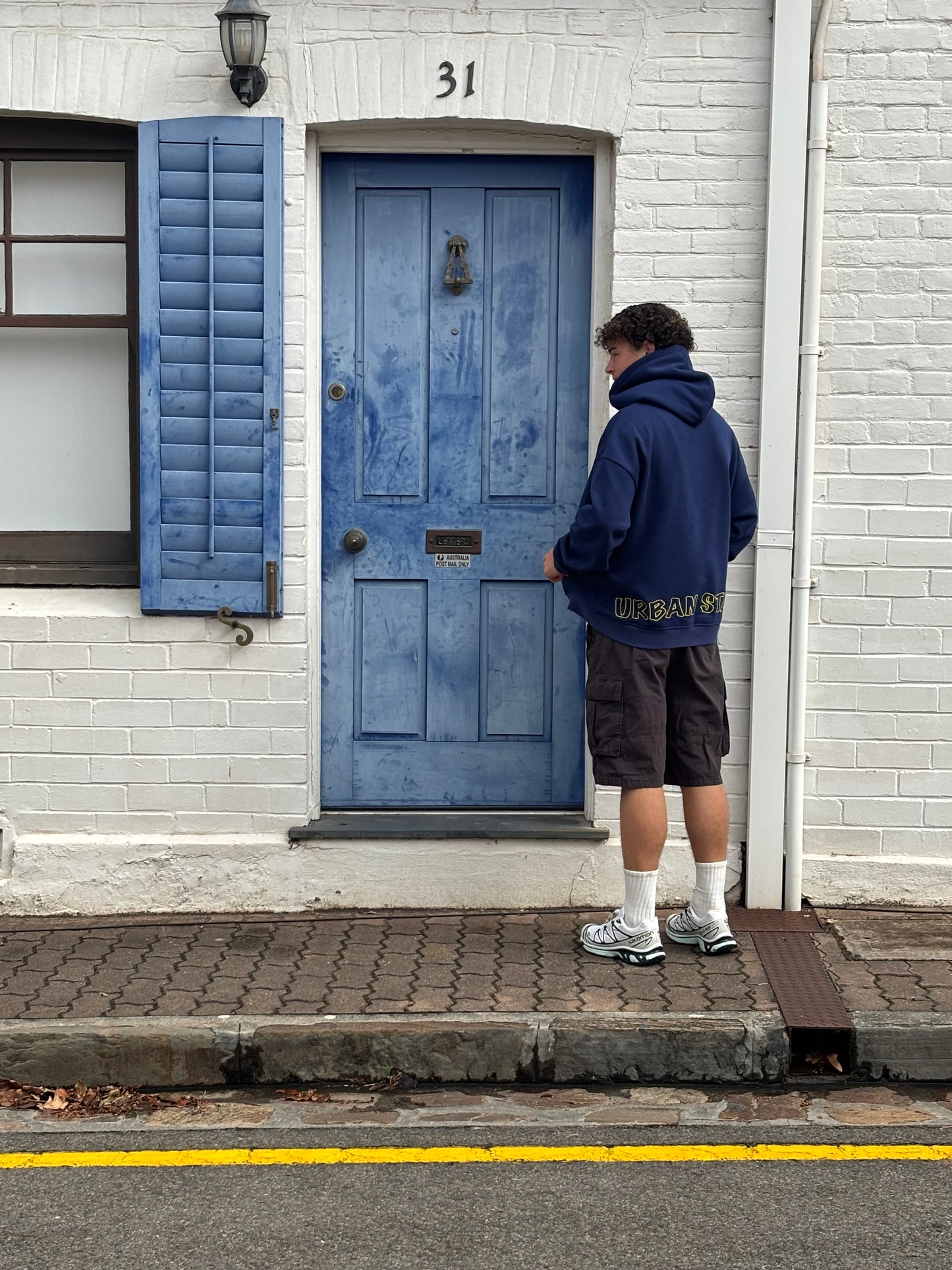 Shockta Urban Static Cozy Hoodie - Navy/Yellow