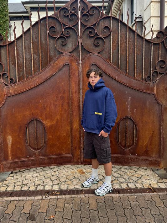 Shockta Urban Static Cozy Hoodie - Navy/Yellow